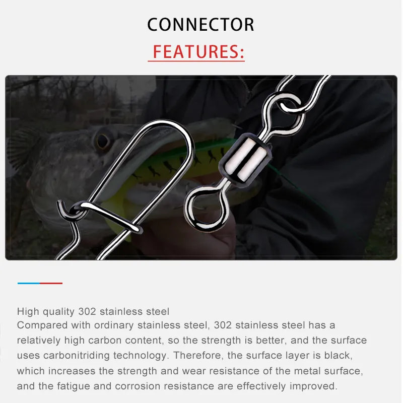 MEREDITH Steel Alloy Non-Barb Fishing Connectors